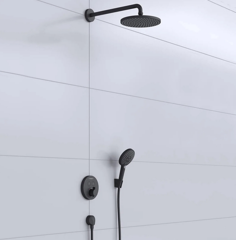 Верхний душ круглый HANSGROHE Croma 26220670 280, 1jet, цвет Чёрный матовый