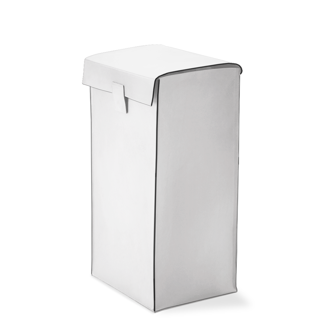 Корзина для белья, с крышкой  DECOR WALTHER  NAPPA WB   0938850   66,5 X 36,5 X 31 см, натуральная кожа, цвет  белоснежный Snow White