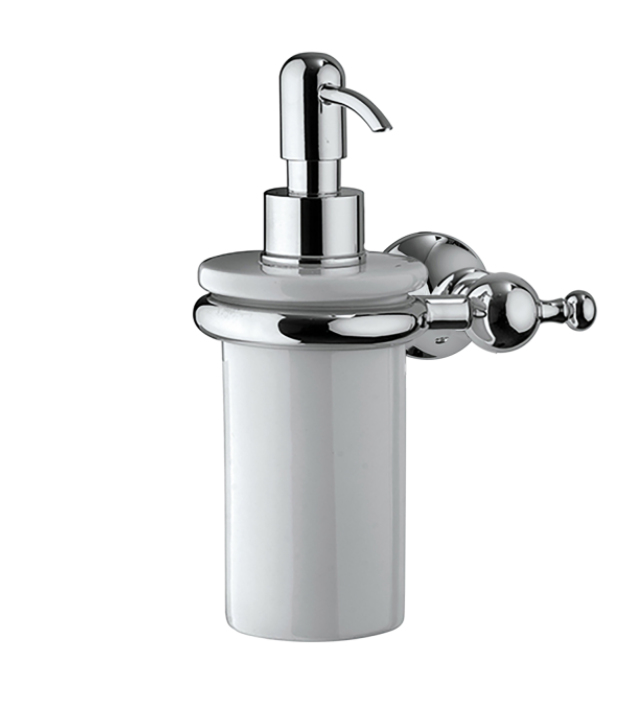 Держатель для дозатора из латуни подвесной BOSSINI Classic Line V50309.030 с керамическим дозатором, цвет Хром/Белый