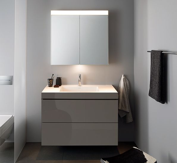 Тумба подвесная с раковиной Duravit L-Cube LC6928O9090 Фланелево-серый
