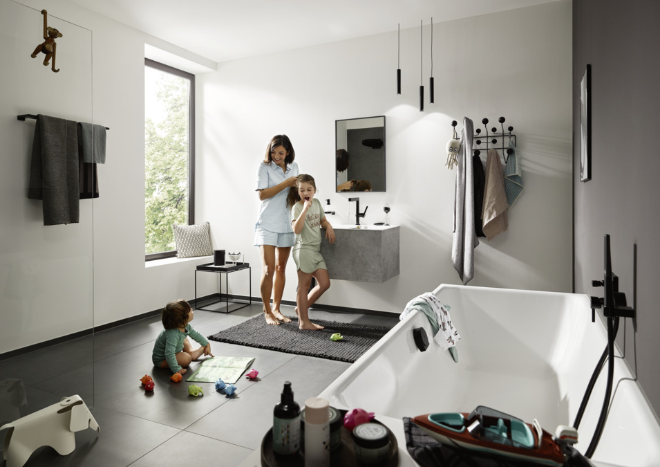 Двойной полотенцедержатель HANSGROHE AddStoris 41743140 Шлифованная бронза