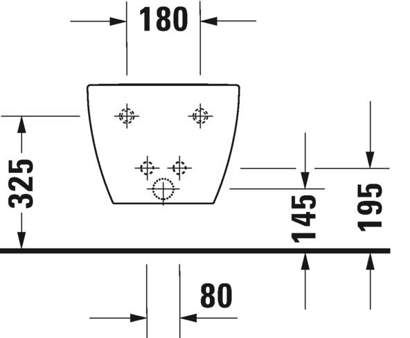 Подвесное биде Duravit Happy D.2   2258151300 антрацит