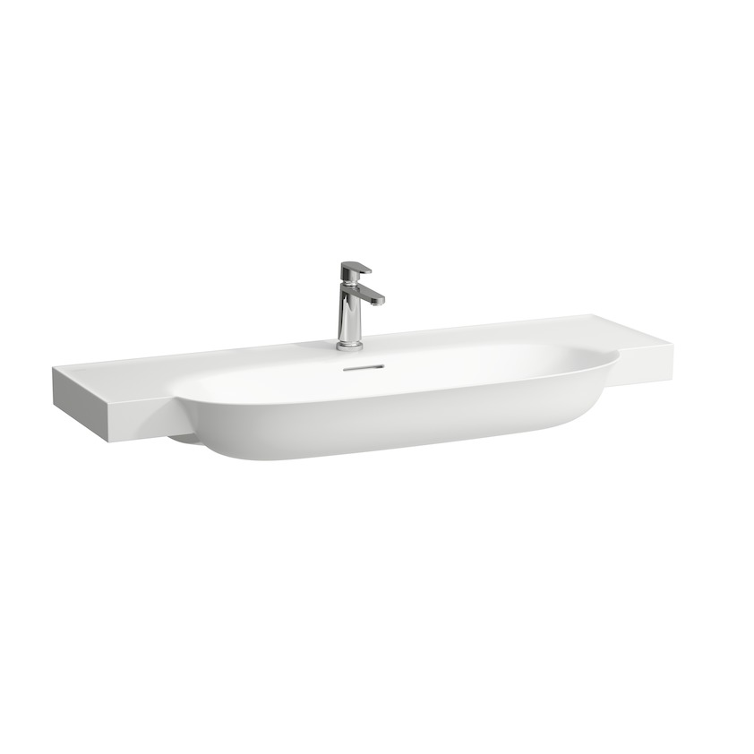 Раковина накладная Laufen The New Classic 8.1385.8.400.104.1 120 см, SaphirKeramik, с покрытием LCC, белая 