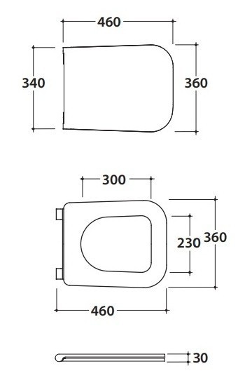Сиденье для унитаза GLOBO STONE ST022BO 460 мм х 360 мм, съёмное, с Soft-Close, белый матовый