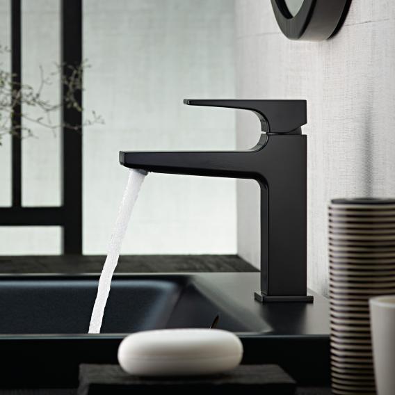 Смеситель для раковины Hansgrohe Metropol 32507670 со сливным донным клапаном Push-Open, чёрный матовый