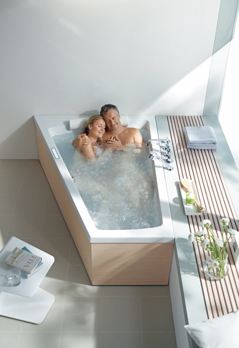 Акриловая ванна Duravit Paiova 700212000000000 1700 х 1000 c наклоном для спины слева, встраиваемая, угловая, белая