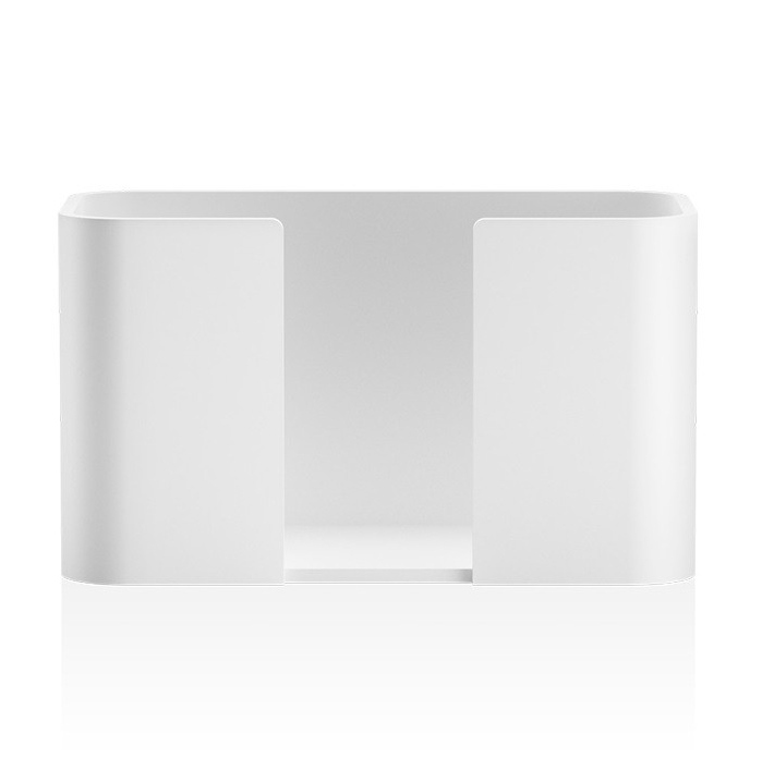 Контейнер для бумажных и гостевых полотенец, настольный DECOR WALTHER   STONE SPTB    0974150    16 X27 X13 см, из Solid Surface, белый матовый