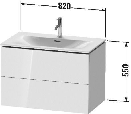 Тумба подвесная под раковину Duravit L-Cube LC630702222 белый глянцевый