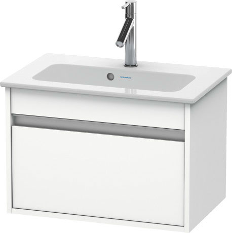 Тумба подвесная под раковину Duravit Ketho KT642201818 с выдвижным ящиком, белая матовая