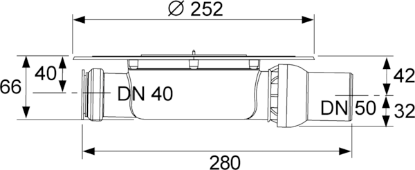 Сифон низкий ТЕСE TECEdrainpoint S 3601400 DN 50 с универсальным фланцем Seal System