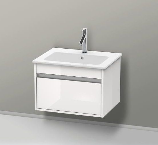 Тумба подвесная под раковину Duravit Ketho KT641802222 с выдвижным ящиком, белая глянцевая