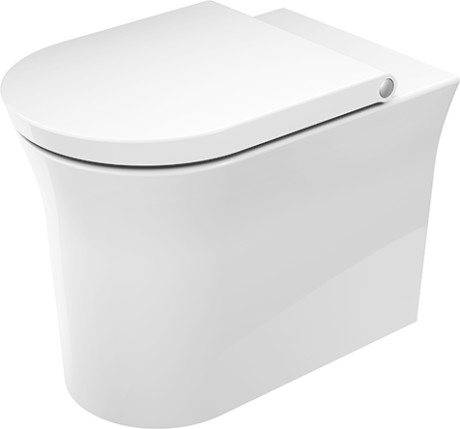 Унитаз напольный приставной Duravit White Tulip 2001092000 370 мм х 580 мм, с вертикальным смывом, с HygieneGlaze, с HygieneFlush , без смывного края, с креплением, белый