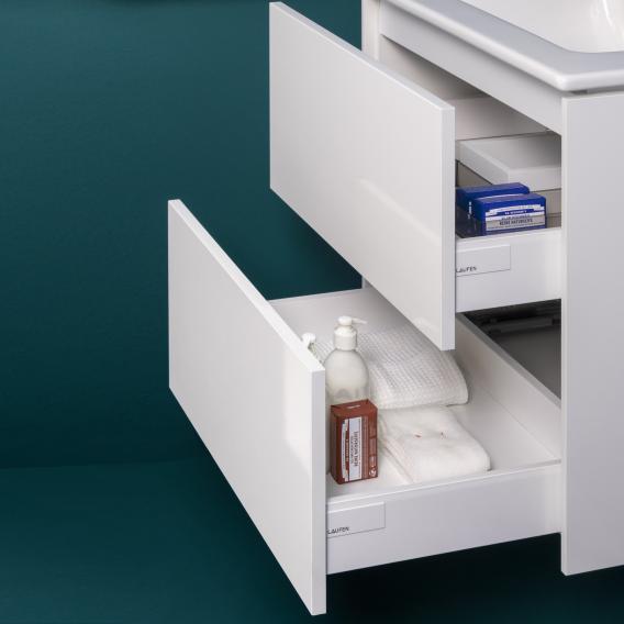 Тумба с раковиной  Laufen   Base for Pro S  8.6496.0.261.104.1   60 см, подвесная, 2 ящика, цвет белый глянцевый