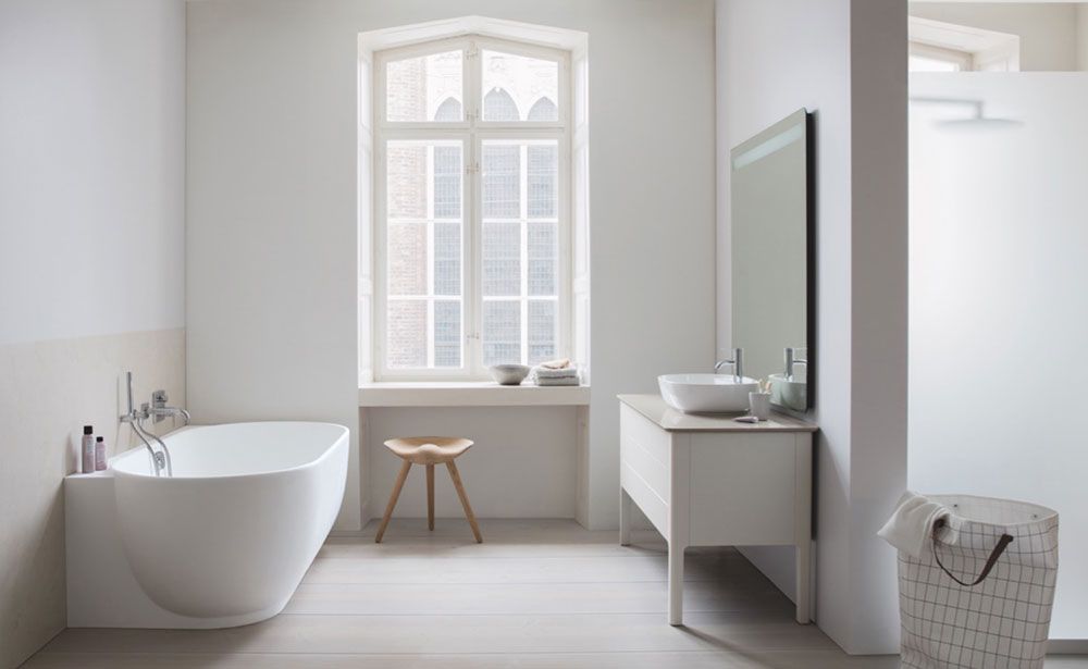 Тумба напольная под столешницу Duravit Luv LU9568L3939 скандинавский белый