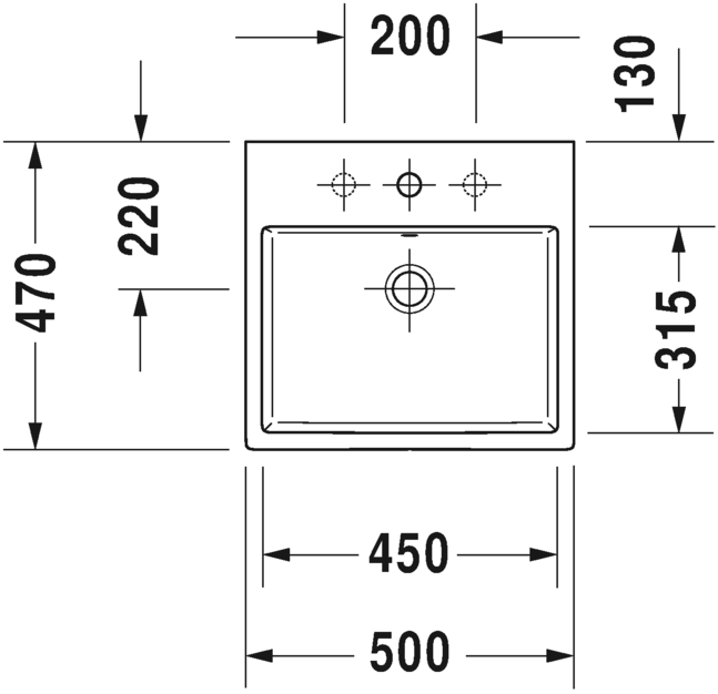 Раковина подвесная Duravit Vero Air 2350500000 45х47см