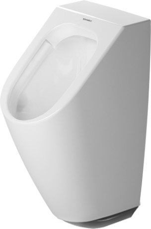 Писсуар подвесной электронный Duravit ME by Starck 2809310000 с питанием от батареек, без "мушки", белый