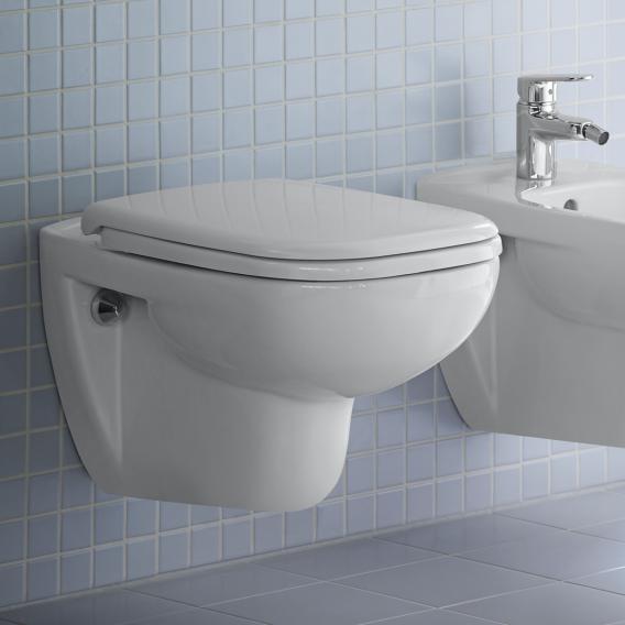 Сиденье для унитаза с крышкой удлиненное Duravit D-Сode 0060390000 c автоматическим опусканием, съёмное, белое 