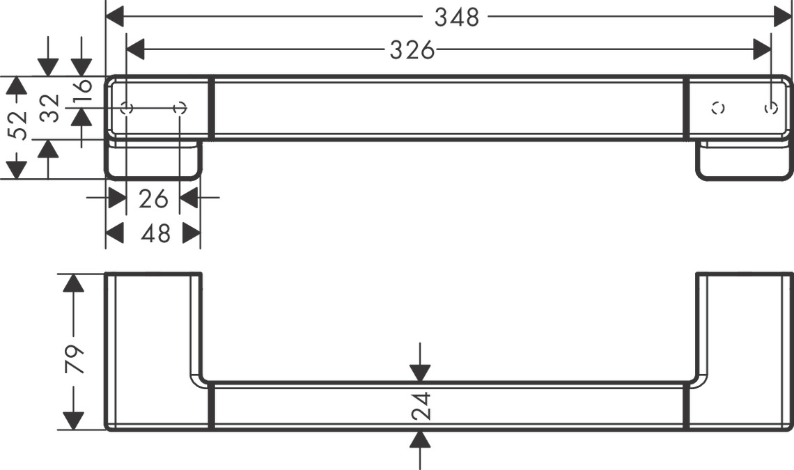 Поручень HANSGROHE AddStoris 41744700 Белый матовый