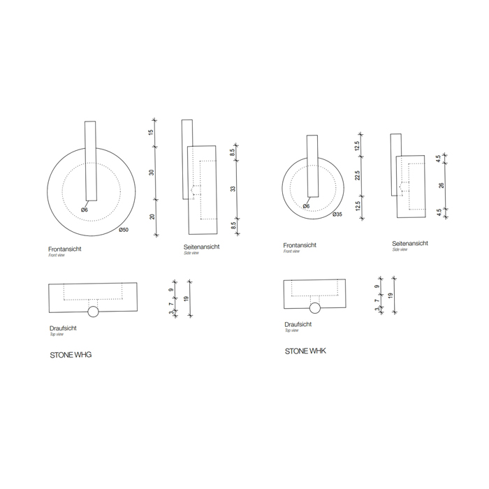 Крючок для халата и полотенца DECOR WALTHER  STONE WHK   0972655   5 X Ø 3,5 X 2 см  композит/металл, цвет белый/сталь матовая