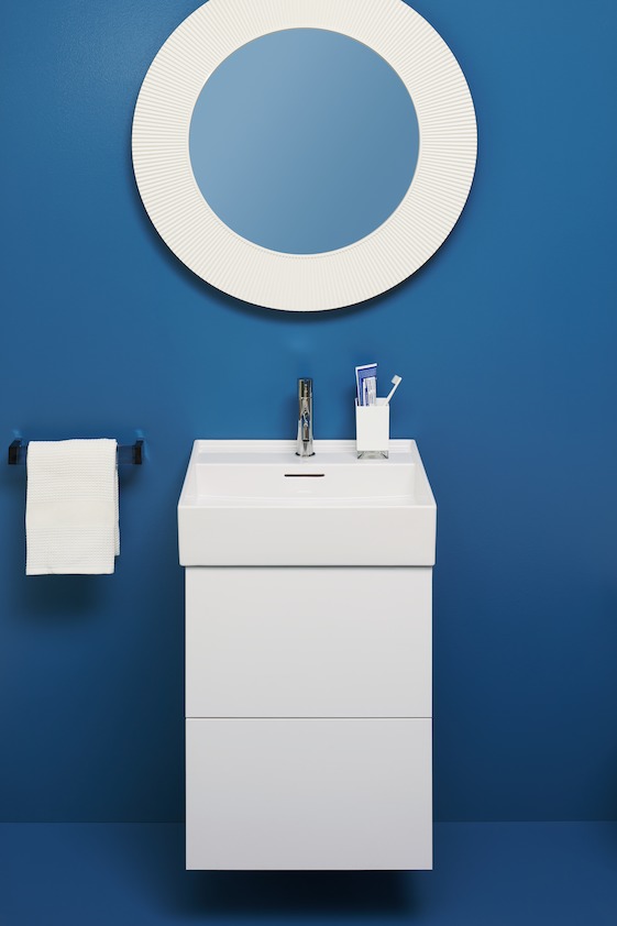 Зеркало круглое   Laufen  Kartell  3.8633.1.090.000.1  78 см, рама пластик цвет белый насыщенный