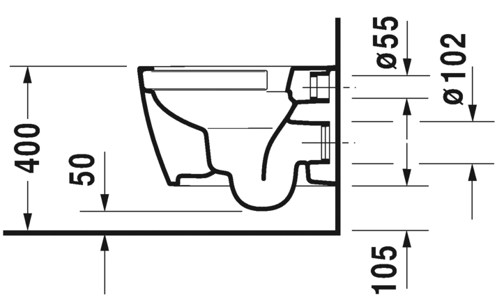 Подвесной унитаз Duravit ME By Starck Rimless 2530090000 48 см безободковый