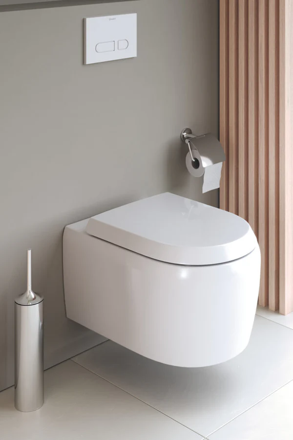 Унитаз подвесной безободковый DURAVIT QATEGO 2556090000 570 мм х 390 мм,  дизайнерская модель - Design by Studio F. A. Porsche, цвет Белый глянцевый