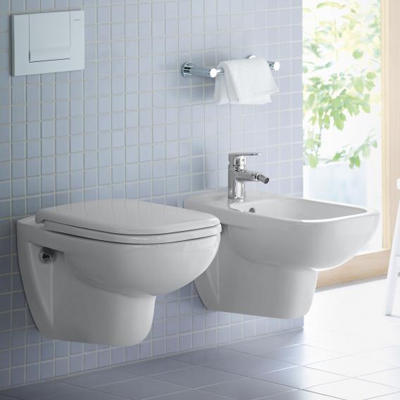 Сиденье для унитаза с крышкой удлиненное Duravit D-Сode 0060390000 c автоматическим опусканием, съёмное, белое 