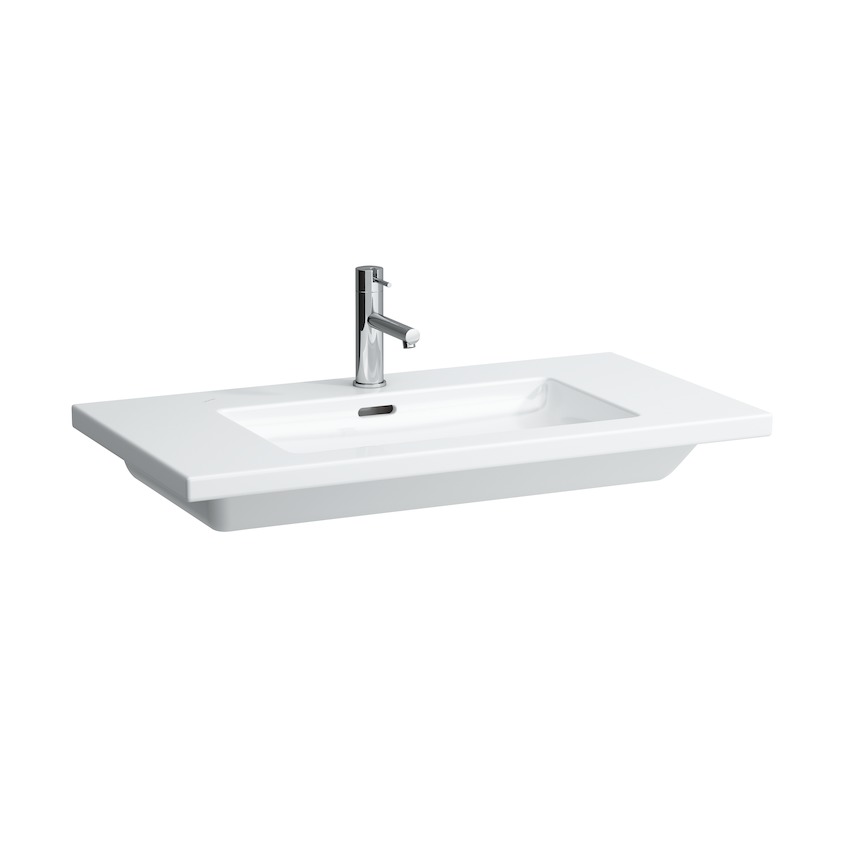 Раковина накладная Laufen  Living Square 8.1643.3.000.109.1  90 см, без отверстия для смесителя, с переливом.