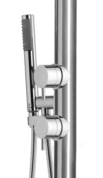 Душевая колонна Bossini Outdoor/Indoor Columns Pool Floor Rubinetti L00359 из нержавеющей стали (изделие снято с производства)
