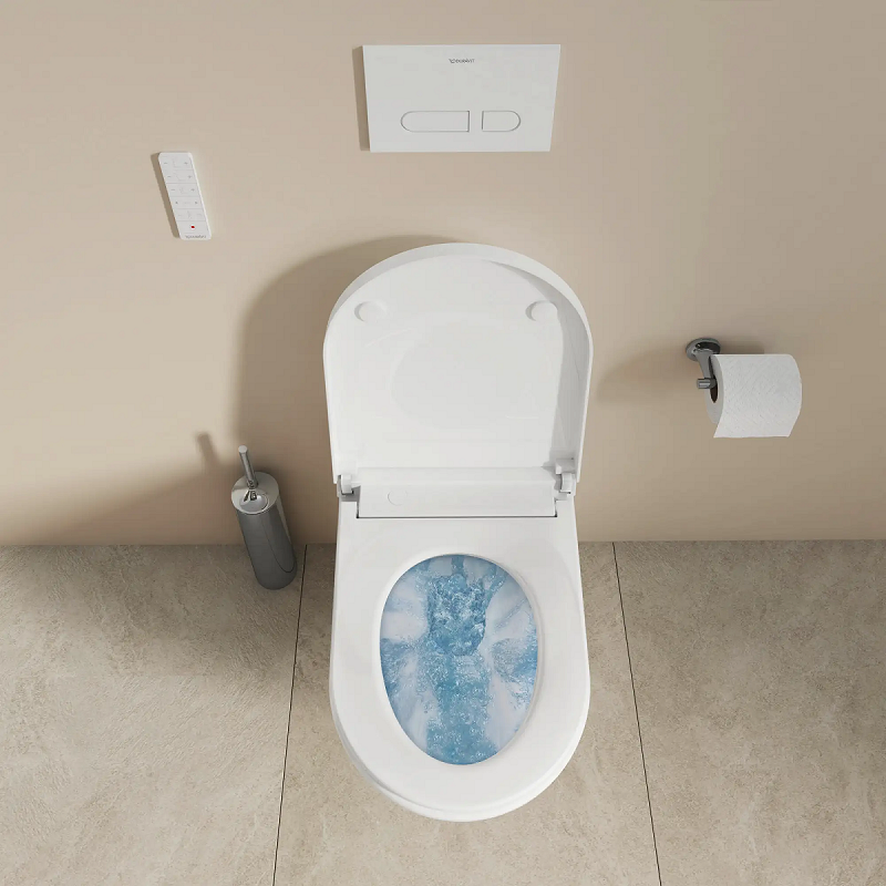 Унитаз подвесной безободковый Duravit D-Neo 2502092096 580 мм х 370 мм, только для Sensowash, цвет Белый глянцевый