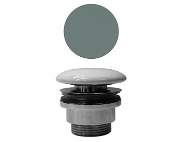 Донный клапан с открытым сливом GSI SPARES PVC04 для раковин без перелива, цвет Agave matte