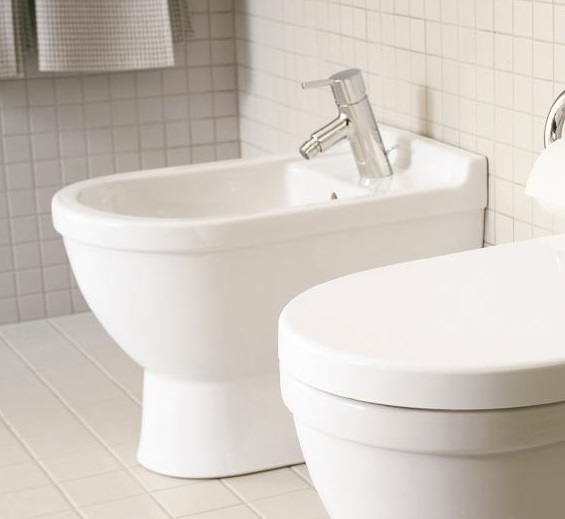 Напольное биде Duravit Starck 3 2230100000 с переливом, с креплением, белое