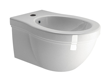 Биде подвесное GSI Classic 8765FR2111 550 мм х 370 мм, с отверстием под смеситель, с переливом, c креплением, цвет Белый глянцевый (старый артикул 8765111)