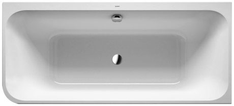 Акриловая ванна Duravit Happy D2 700317000000000 1800 х 800 c двумя наклонами для спины, с интегрированной акриловой панелью и ножками, угловая, белая