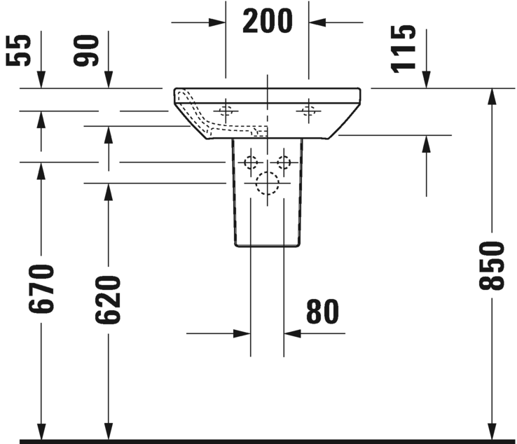 Раковина подвесная Duravit Durastyle 0708450000 45х33см