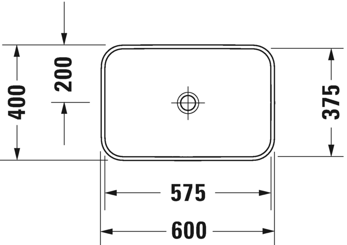 Раковина встраиваемая сверху Duravit Happy D.2 2359600000 без перелива, с креплением, белая