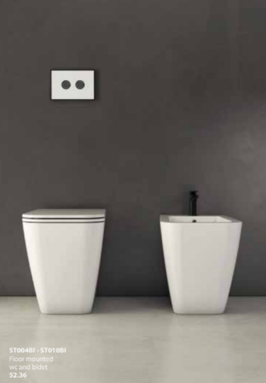 Сиденье для унитаза GLOBO STONE ST022BO 460 мм х 360 мм, съёмное, с Soft-Close, белый матовый