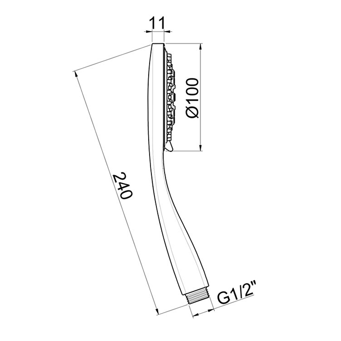 Ручной душ круглой формы ALMAR EcoAir Emotion had shower E082069.MB цвет Чёрный матовый (Снимается с производства)