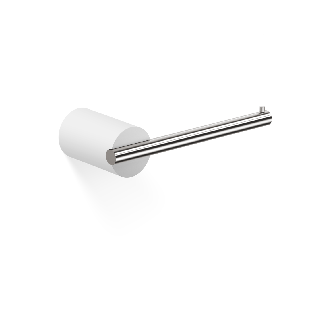 Держатель туалетной бумаги DECOR WALTHER  STONE TPH   0974855    4 X 16 X 7 см, без крышки, композит Solid Surface/латунь, белый матовый/сталь матовая
