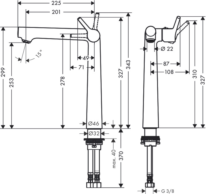 Смеситель для раковины Hansgrohe Talis S 72116000 Хром