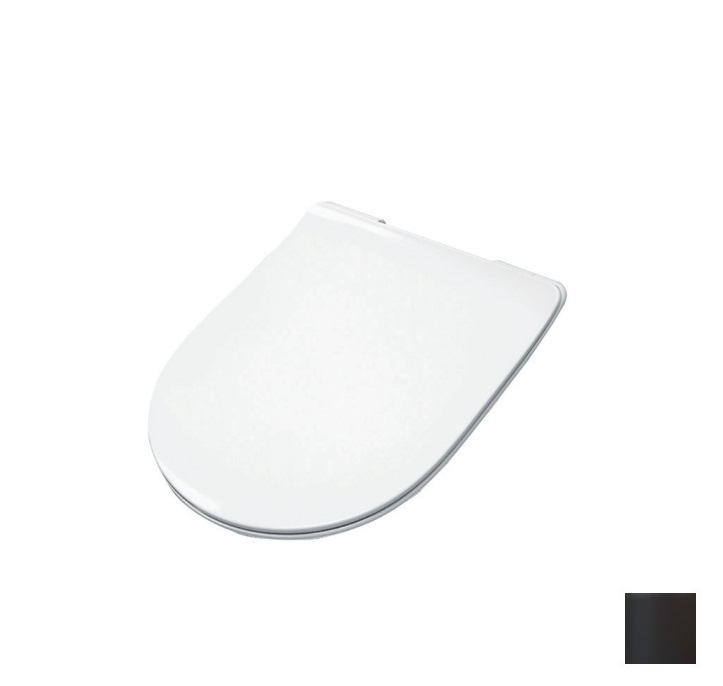 Сиденье для унитаза с крышкой ARTCERAM FILE 2.0 FLA014 17 soft-close, slim, чёрный матовый