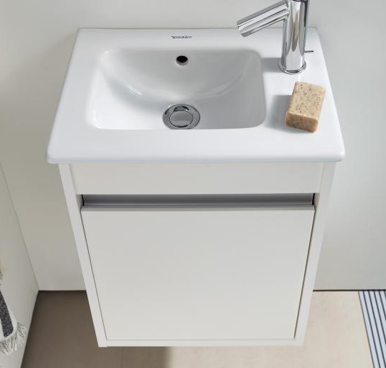 Тумба подвесная под раковину Duravit Ketho KT6417L2222 левая, белая глянцевая