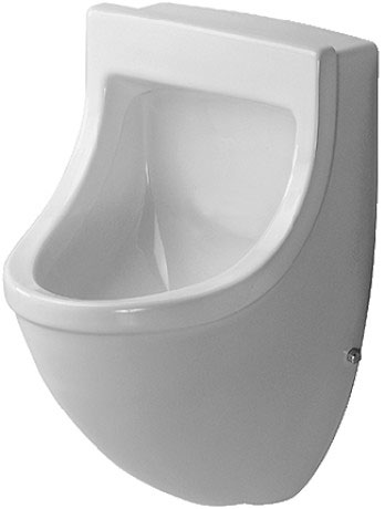 Писсуар подвесной Duravit Starck 3 0821350000 с подачей воды сзади, без "мушки", с креплением, белый