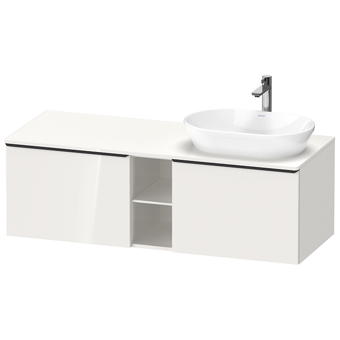 Раковина накладная Duravit D-Neo 23726000701 600 мм х 440 мм, без перелива, без отверстия под смеситель, c покрытием WonderGliss, белая