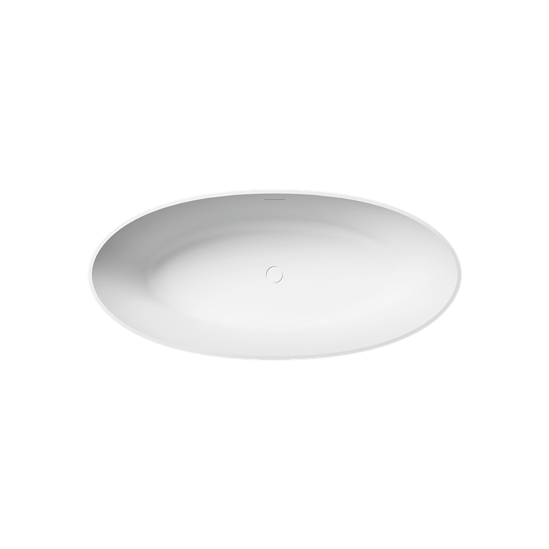Ванна отдельностоящая TREESSE ALMA V015BO 800 мм х 1750 мм, из композита Solid Surface, белый матовый