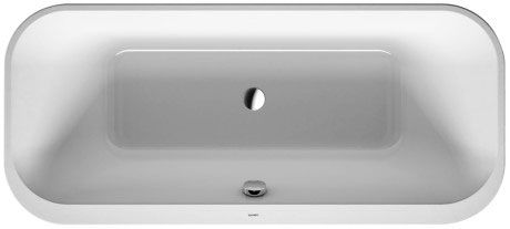 Акриловая ванна Duravit Happy D2 Plus 700453000000000 1800 х 800 c двумя наклонами для спины, с бесшовной акриловой панелью и рамой, отдельно стоящая, белая