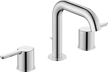 DURAVIT (C.1) Смеситель для раковины на 3 отверстия, с донным клапаном, хром