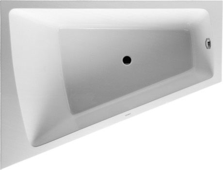 Акриловая ванна Duravit Paiova 700266000000000 1700 х 1300 c наклоном для спины слева, со встроенной акриловой фронтальной панелью и опорной рамой, угловая, белая