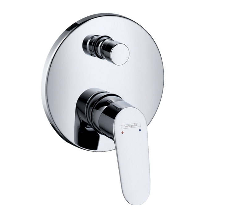 Однорычажный смеситель для ванны HANSGROHE Focus 31946000 со встроенной защитной комбинацией, цвет Хром