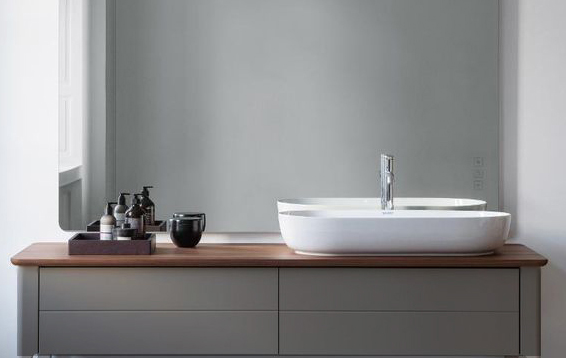 Тумба напольная под столешницу Duravit Luv LU9563R9292 каменно-серый